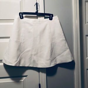 J Crew white A-line short skirt